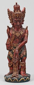 SKULPTUR, trä, Bali, 1900-tal.