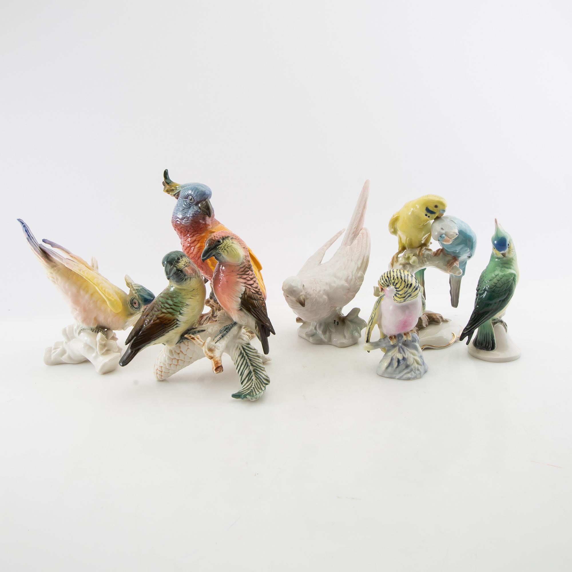 Figurines 6 pcs including Hutschenreuther Germany 20th century porcelain.