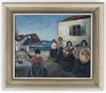 AKKE HUGH MALMESTRÖM, olja på pannå, signerad och daterad -44.