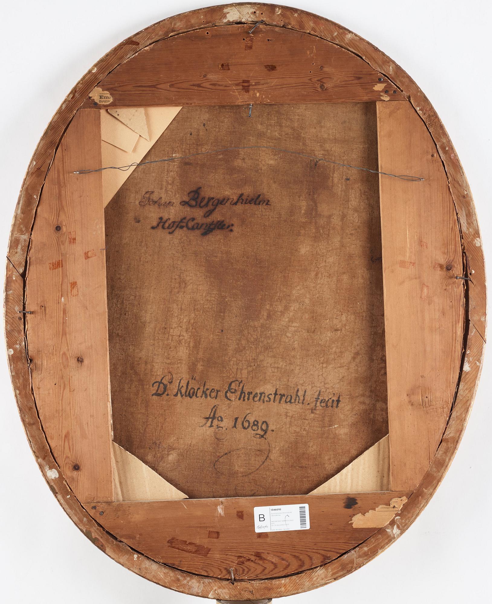 David Klöcker Ehrenstrahl, "Johan Bergenhielm" (1629-1704).