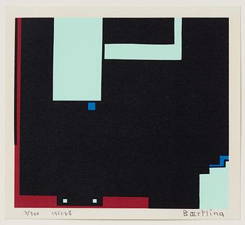 Olle Baertling, silkscreen in colours, 1951-68, signed 3/300.