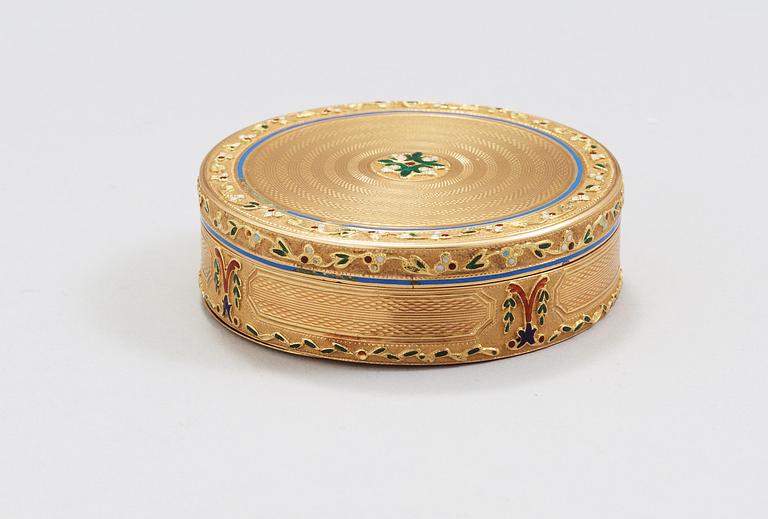 DOSA, guld en deux couleurs 18k. Hanau 1700-talets slut/c:a 1800.