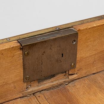 A late gustavian mahogany table, late 18th century.