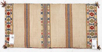 Sled cushion, approx. 98 x 48 cm.