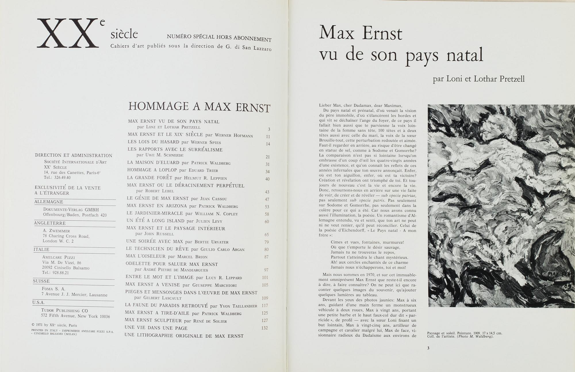 FOUR BOOKS, "Hommage a Georges Rouault, Marino Marini, Max Ernst, Manzù, "XXe siècle, G. di San Lazzaro.