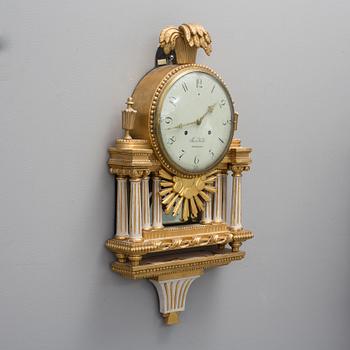 VÄGGPENDYL, Jacob Kock, Stockholm, delvis Gustaviansk, 1700-tal.