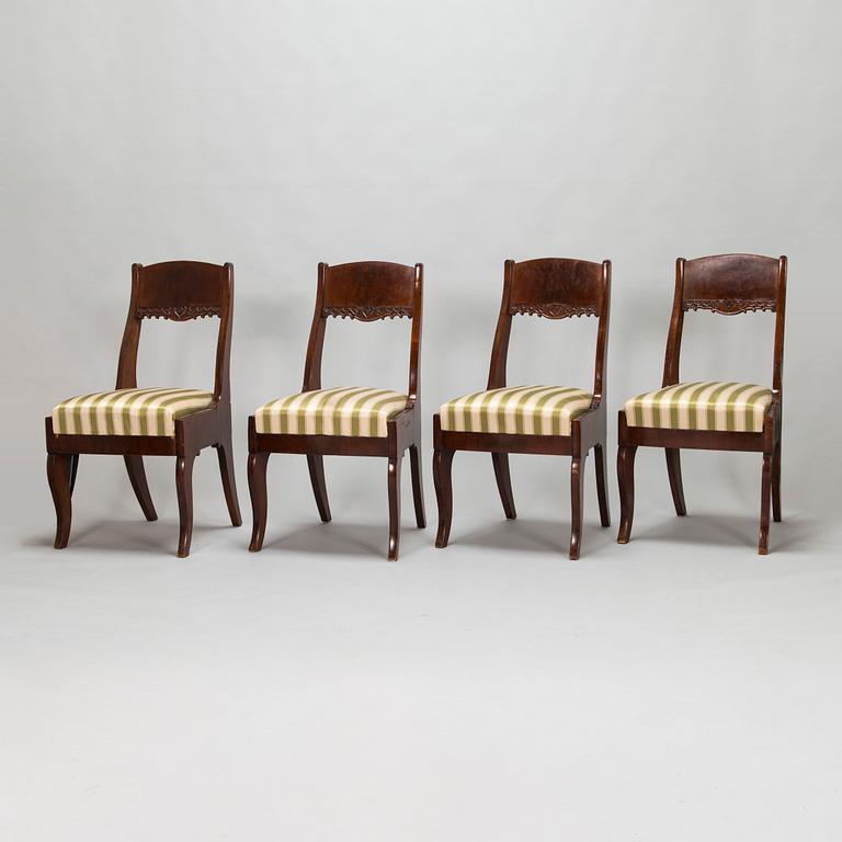 A set of four Biedermeier chairs, second half of the 19th century.