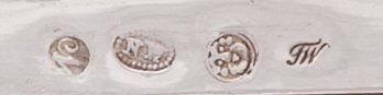 KYNTTILÄNJALKAPARI, hopeaa, empire, Friedrich Wilhelm III, Breslau, Saksa/Puola 1800-luvun alku. Paino 740 g.