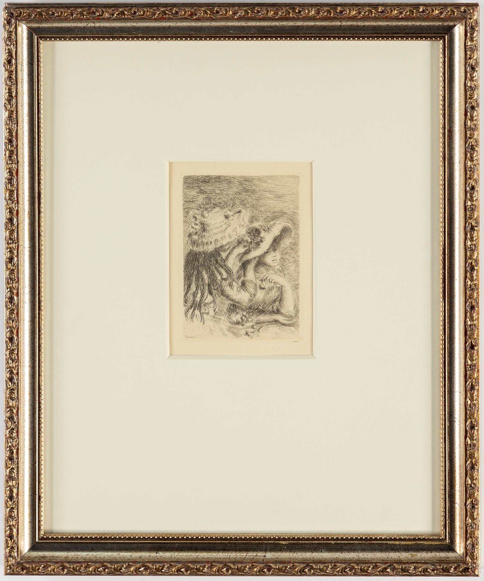 PIERRE-AUGUSTE RENOIR, etching/drypoint, signed in plate.