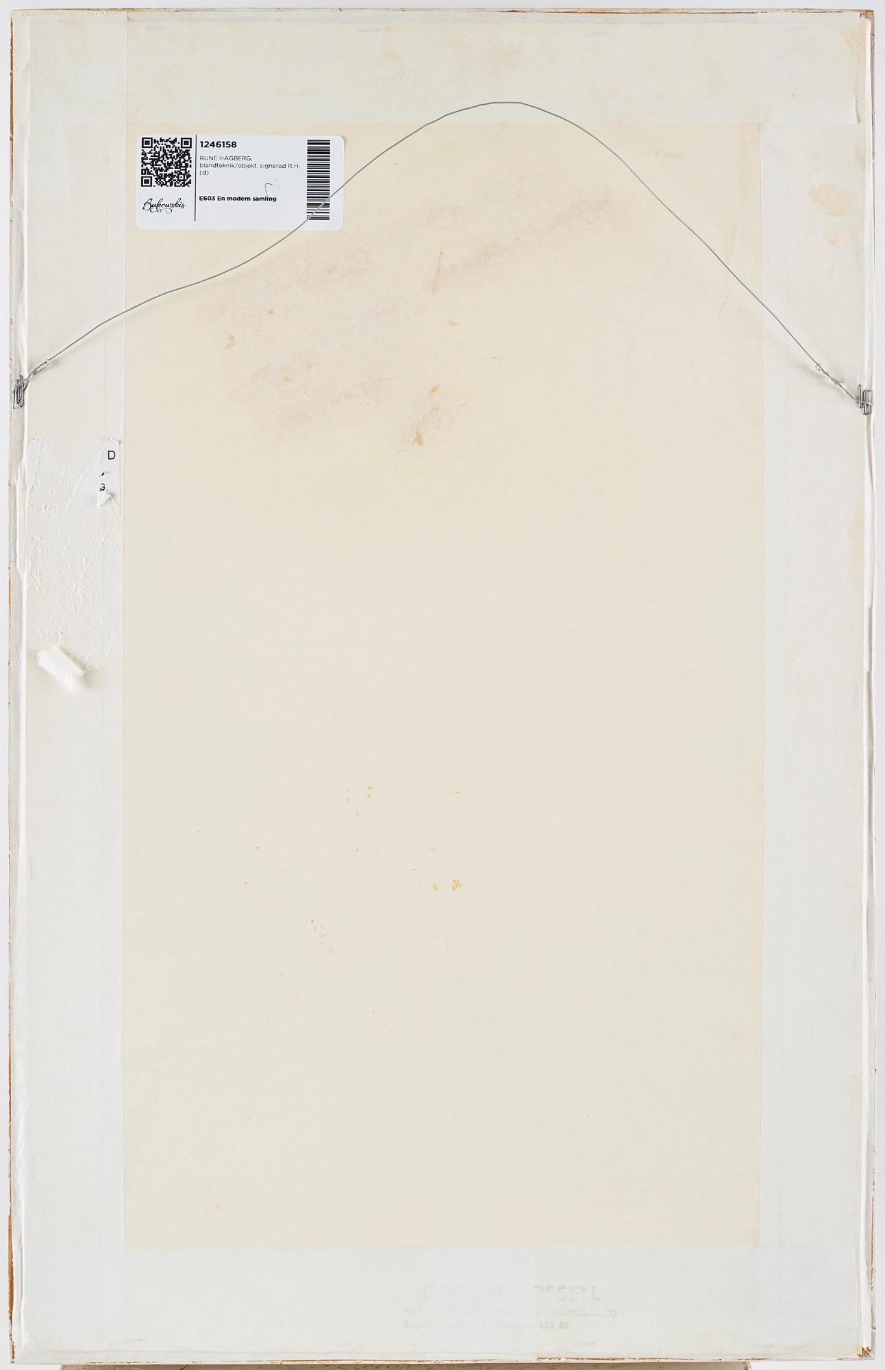 RUNE HAGBERG, blandteknik/objekt, signerad R.H.