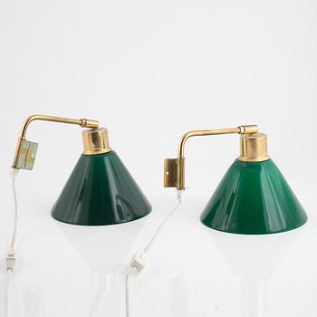 Wall lamps, a pair, model 8182, Falkenbergs Belysning, 1950s.