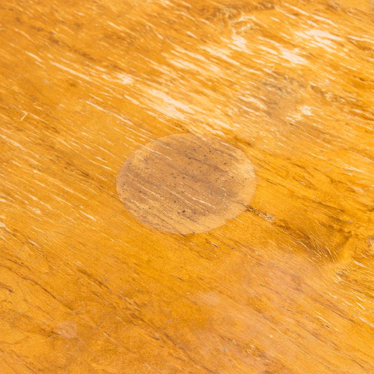 A 1920s Carelian birch veneered table.