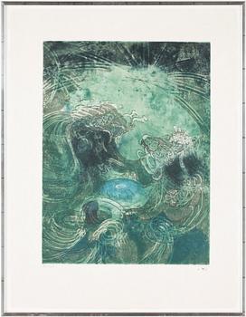 ROBERTO MATTA, färgetsningar, 2 st, signerade och numrerade 34/100.