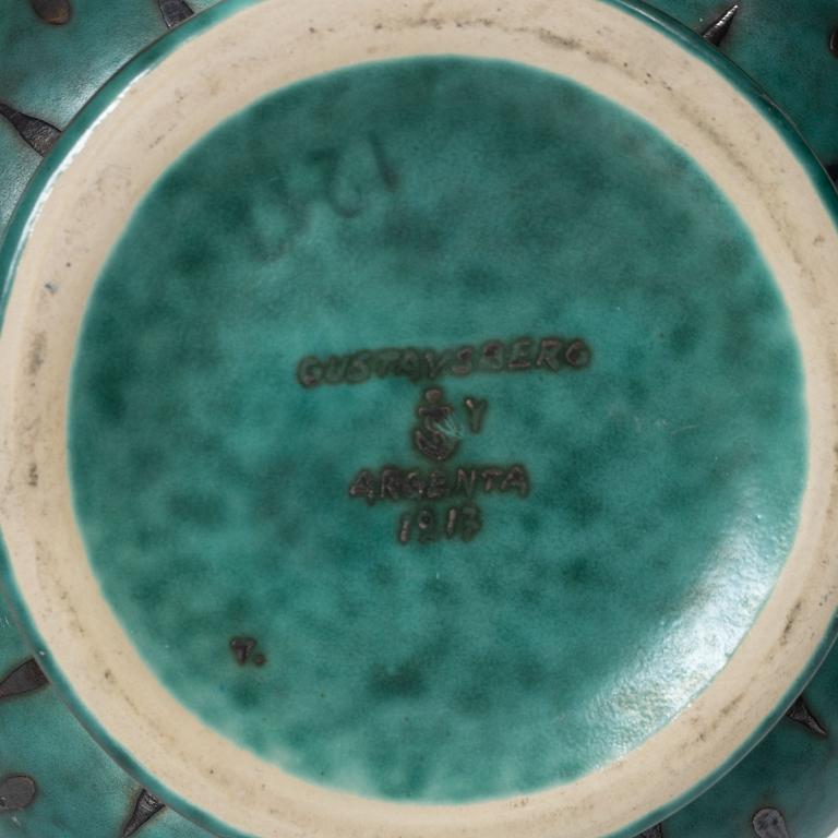 Wilhelm Kåge, four 'Argenta' stoneware vases, Gustavsberg.