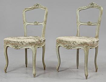 STOLAR, ett par, Louis XV-stil, 1800-talets andra hälft.