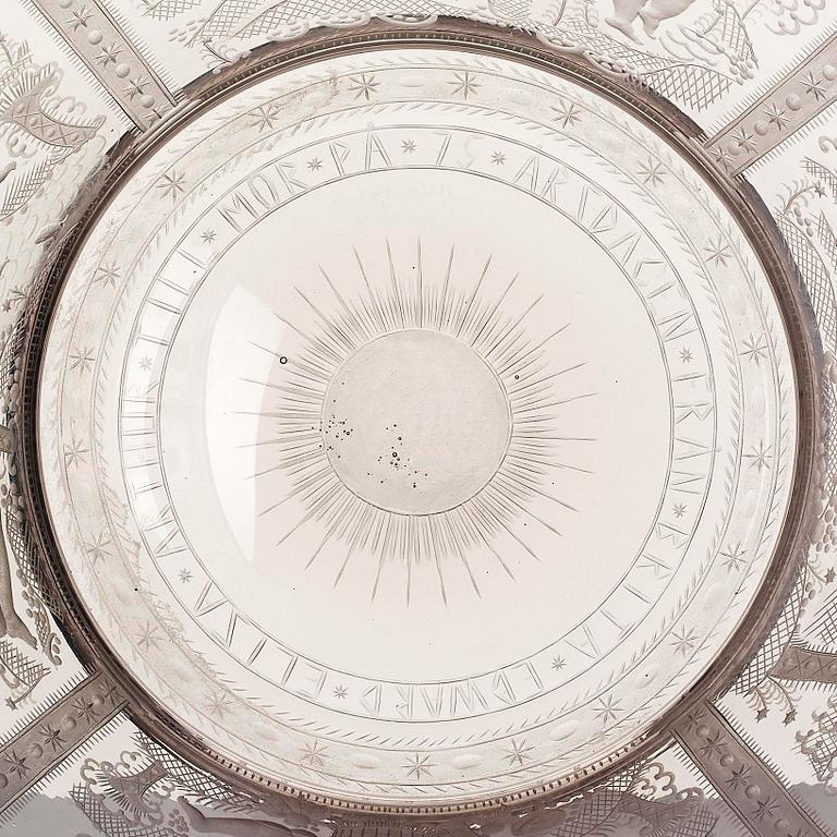 Edward Hald, an engraved glass bowl, Orrefors, 1920, model 147, provenance Edward Hald.