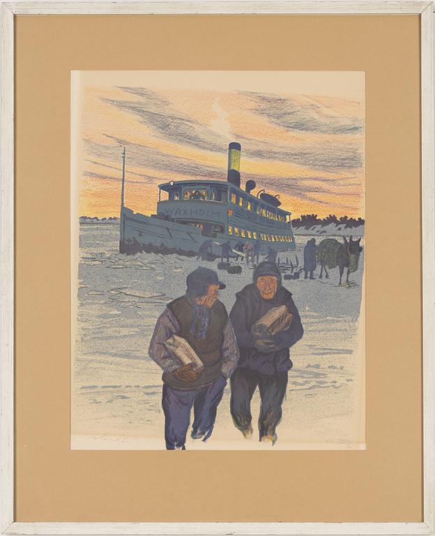 Roland Svensson, lithograph in colours, signed HC XXV/L.