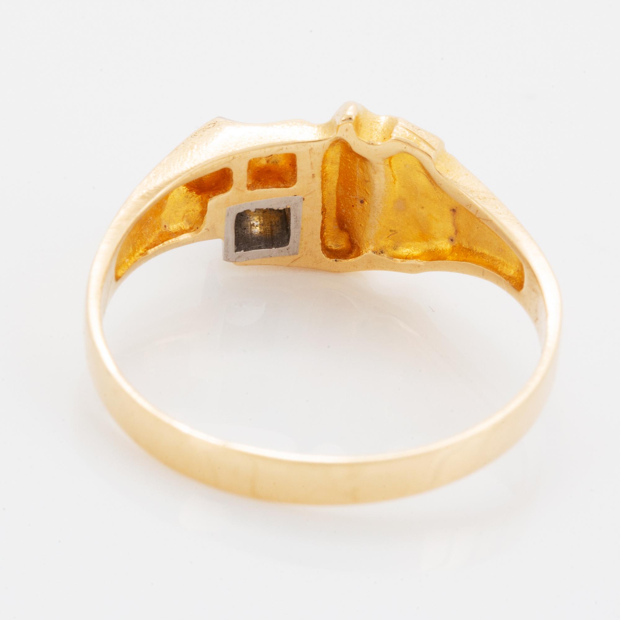 Björn Weckström, brilliant-cut diamond ring. Lapponia 1983.