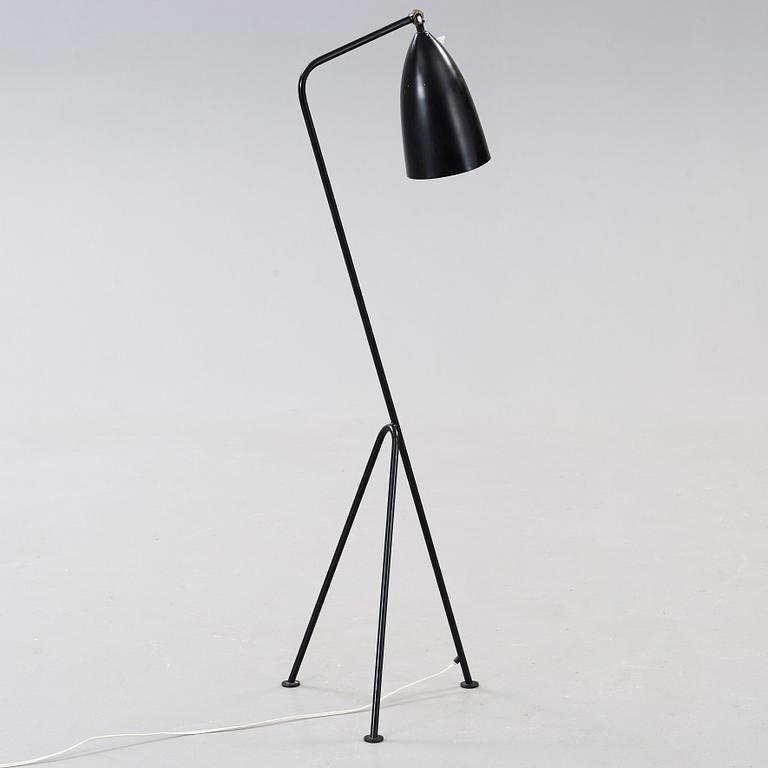 Greta Magnusson Grossman, a 'G-33' (Grasshopper) black lacquered floor lamp, Bergbom's, Sweden 1950's.
