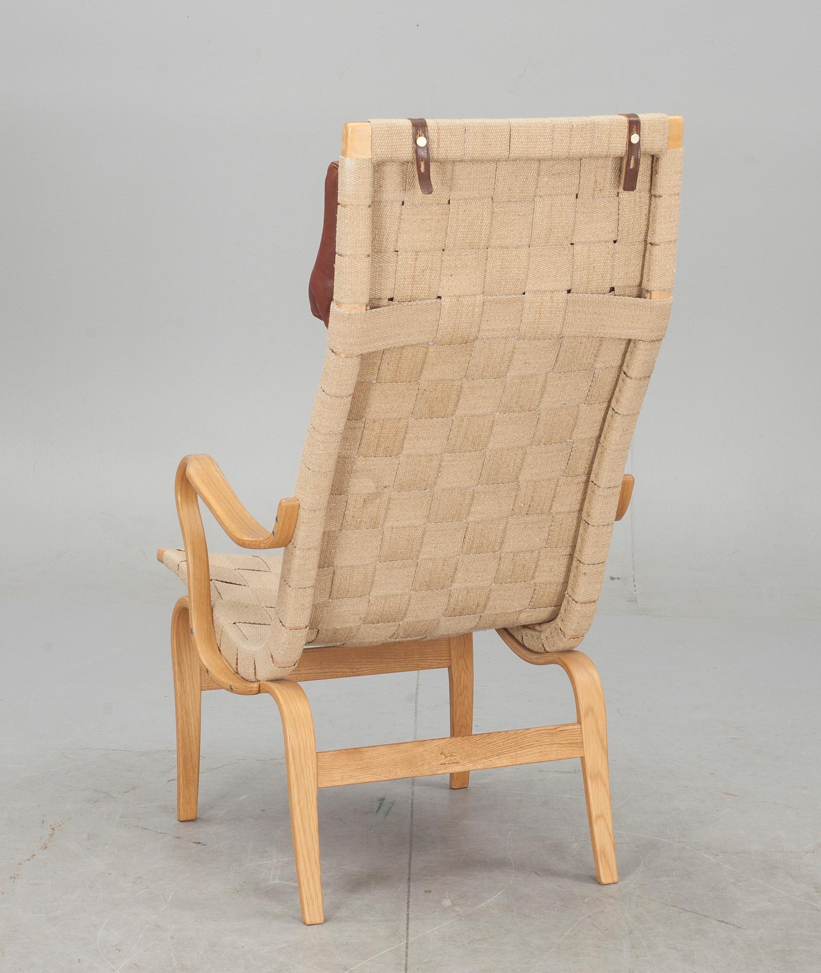 FÅTÖLJ, "Eva hög", Bruno Mathsson.