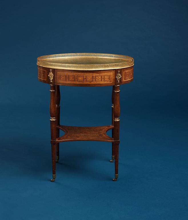 A Gustavian marquetry and gilt-brass mounted tray-table by G. Iwersson (master 1778-1813).