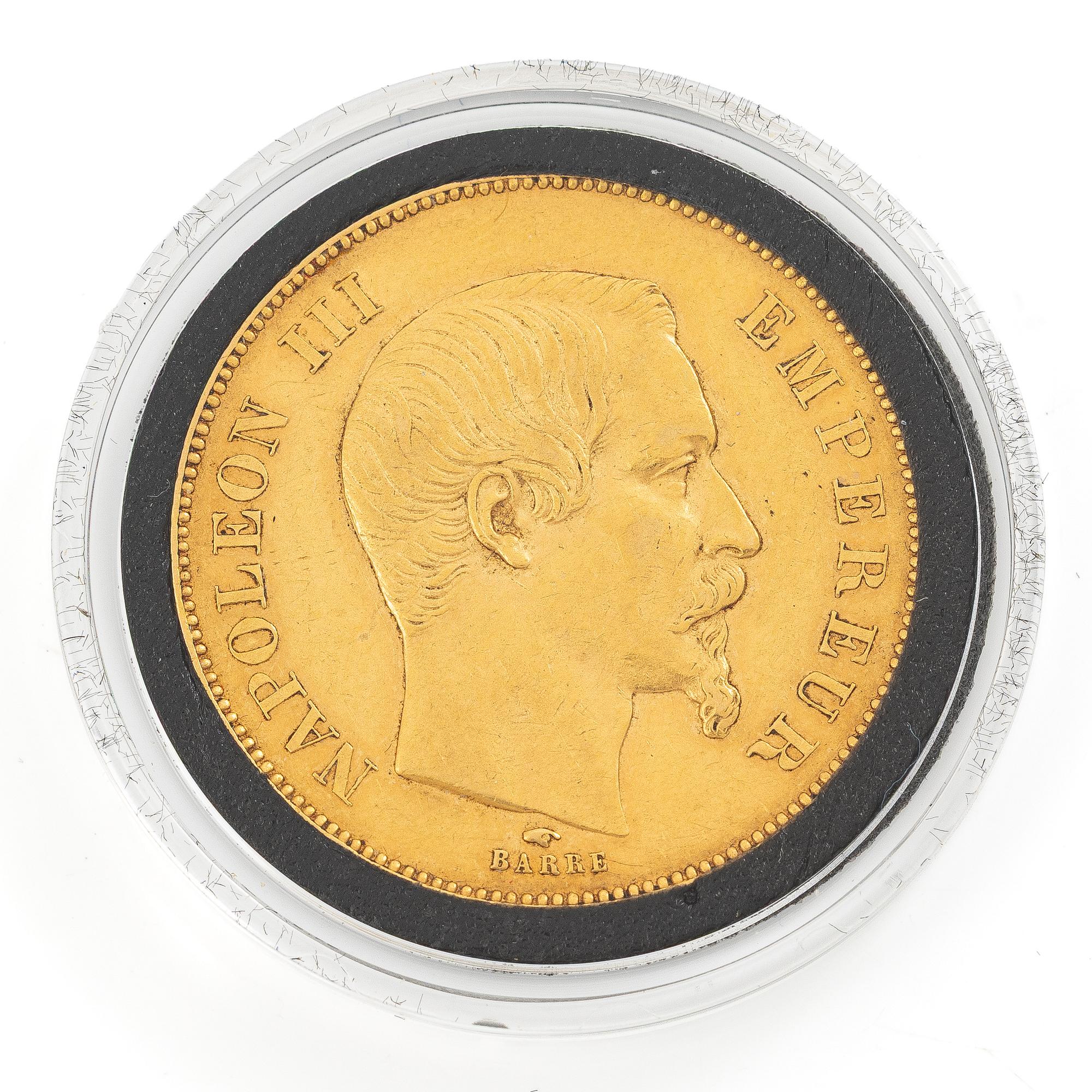 Guldmynt, Frankrike, Napoleon III, 50 Franc, 1856.