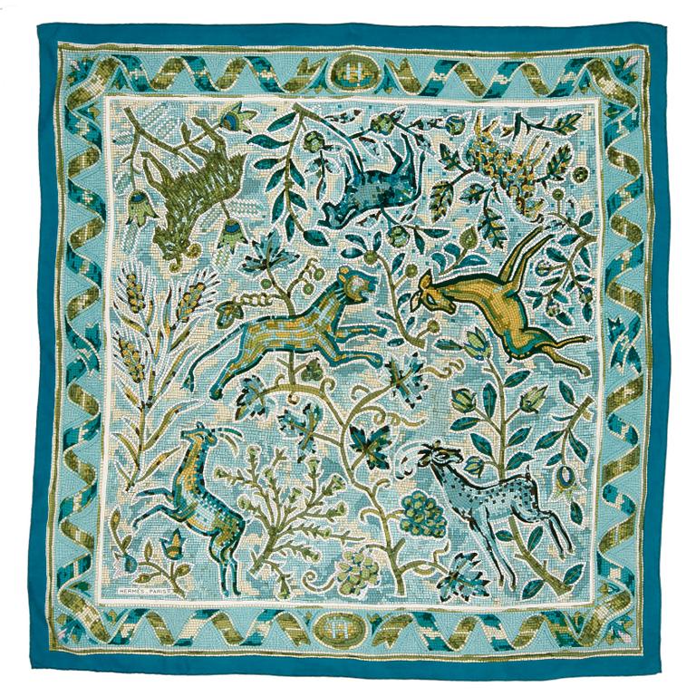 HERMÈS, a silk scarf, "Pavements".