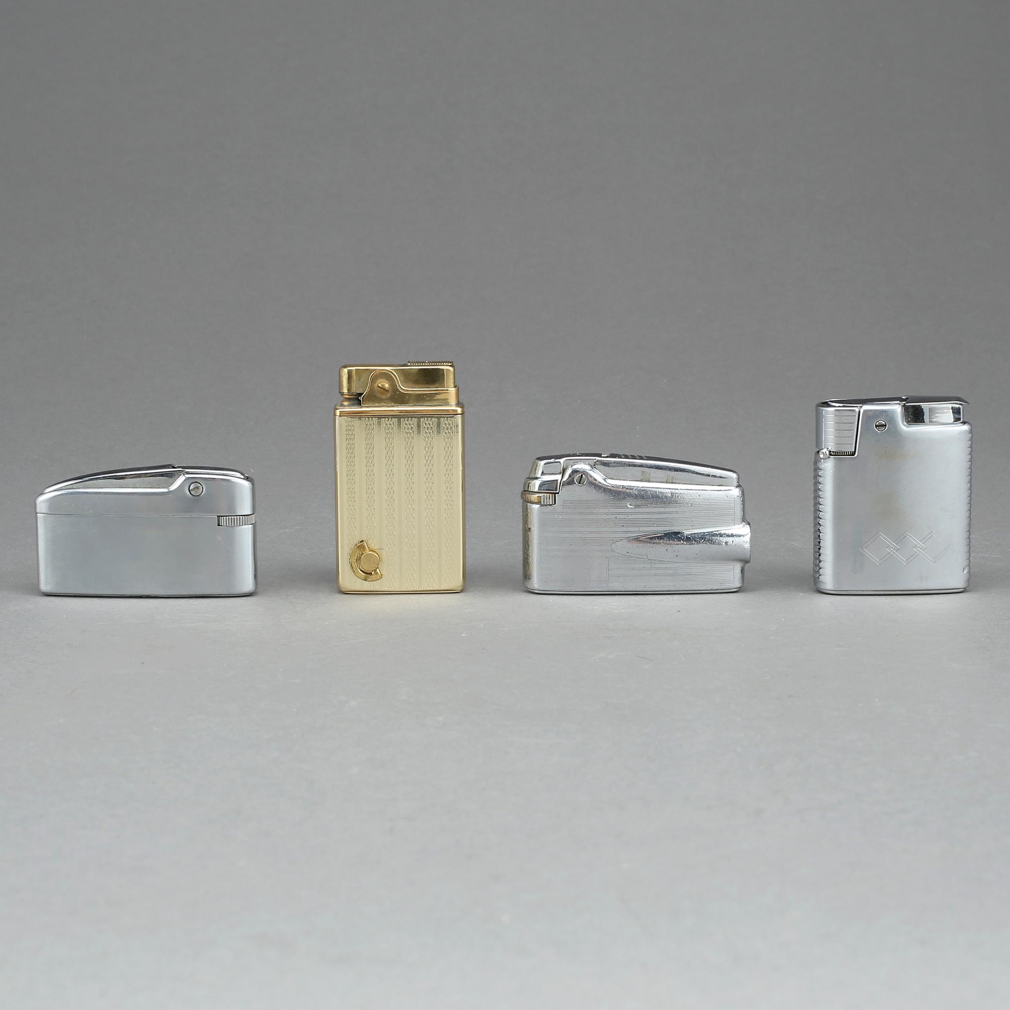 TÄNDARE, 4 st, Ronson, Crown och Aurora, 1900-tal.