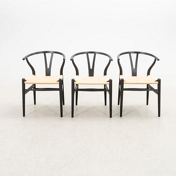 Hans J. Wegner, chairs, 6 pcs, CH-24 "The Y Chair" Carl Hansen & Son Denmark 21st century.