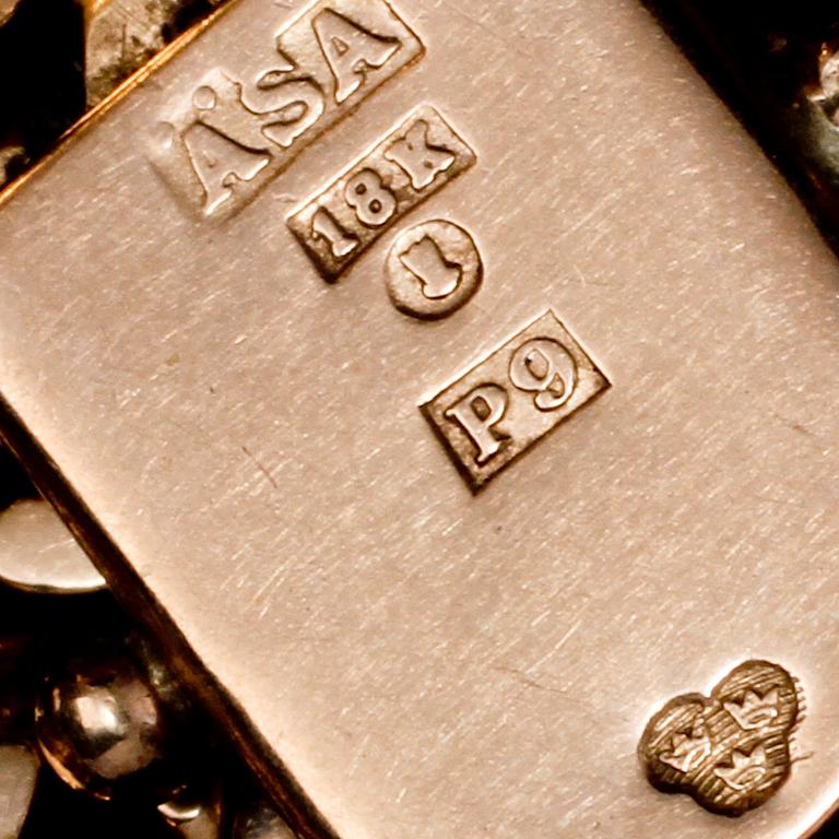 ARMLÄNK, 18k guld, Ädelsmycken AB, Stockholm, 1965. vikt 31 g.