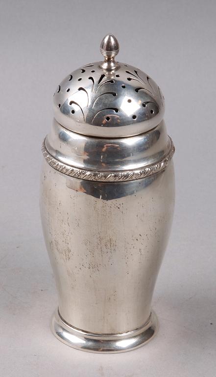 SOCKERBÖSSA, silver, Christian F Heise,  Danmark, 1917. Tot ca 260 g.