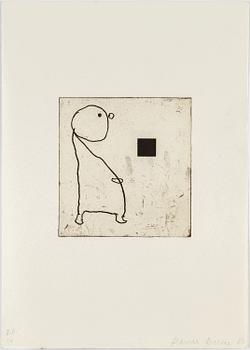 Donald Baechler, etching, signed and numbered AP IV, dated -86.