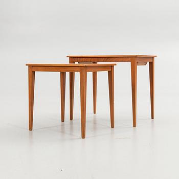 Game table, 2 pieces, mid-20th century.