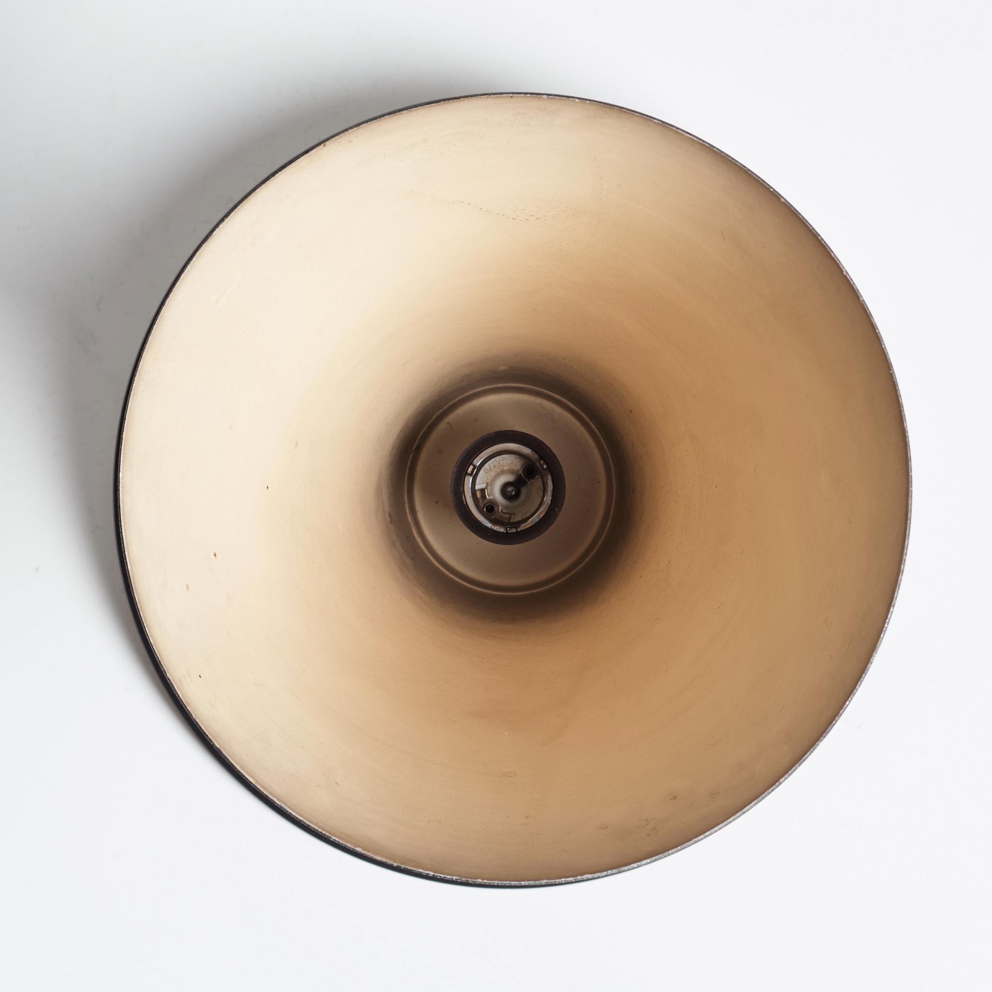 Bertil Brisborg, a black lacquered ceiling light, Nordiska Kompaniet, Stockholm 1950's.