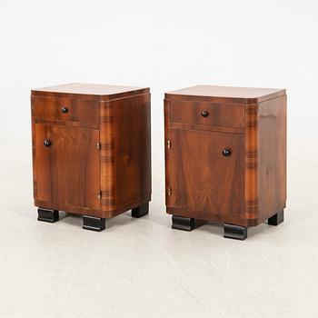 Bedside tables, a pair, early 20th century.