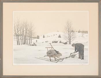 REINHOLD LJUNGGREN, färglitografier, 3 st, signerade och numrerade.