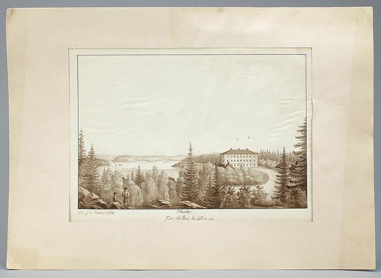 ULRIK THERSNER, tuschlavering. Signerad och daterad 1820.