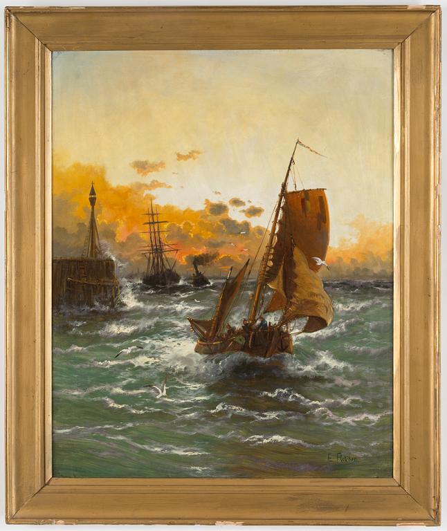 EDWARD FLETCHER, Oil on canvas, signed.