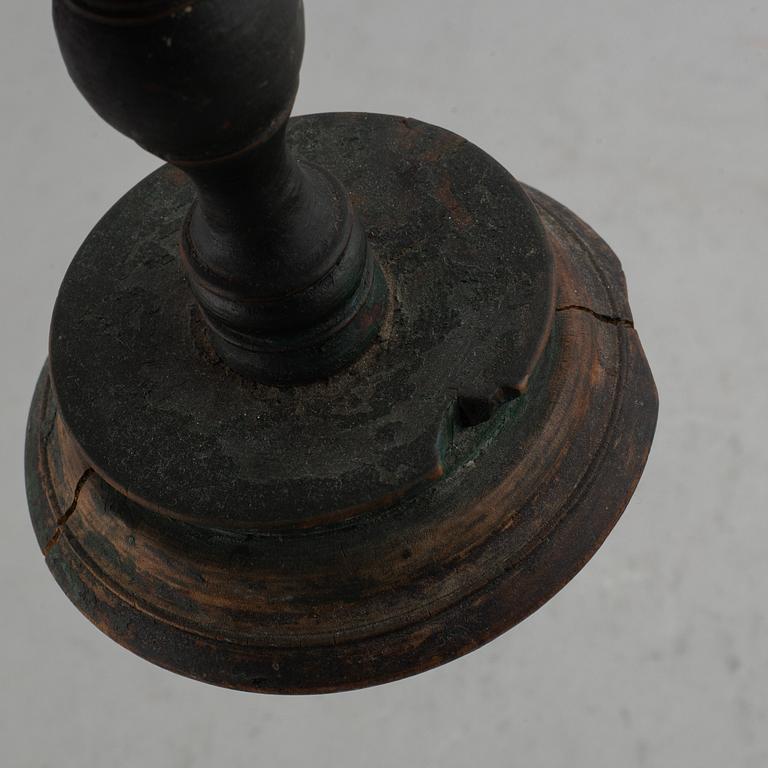 A 19th century wooden butter stand.