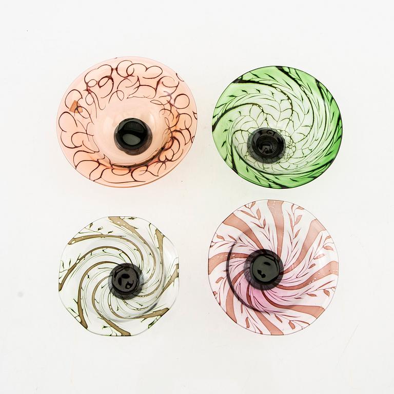 Eva Englund, skålar 4 st Graal Orrefors.