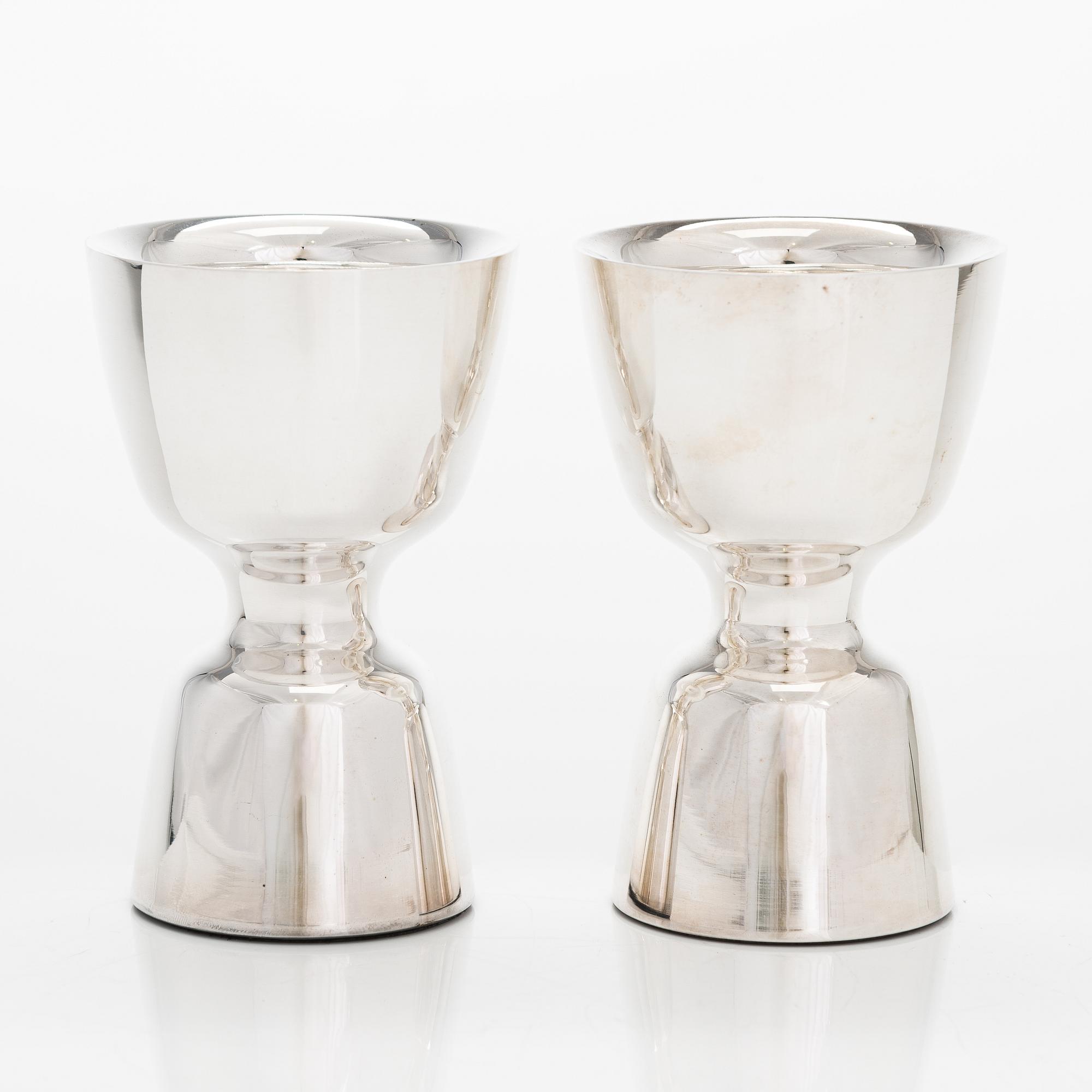 Pekka Piekäinen, a set of six beaker in wooden box, J.A. Tarkiainen, Helsinki 1979.