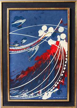 CARL FREDRIK REUTERSWÄRD, blandteknik på pappannå, sign o dat 1975.