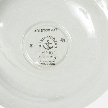 Wilhelm Kåge, servisdelar, 17 st, inklusive fisktallrikar, modell "Aristo", Gustavsberg, 1930-tal.