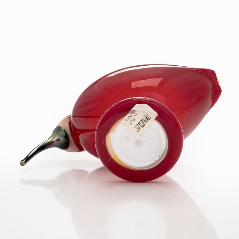 Oiva Toikka, glasfågel, signerad O. Toikka Nuutajärvi.