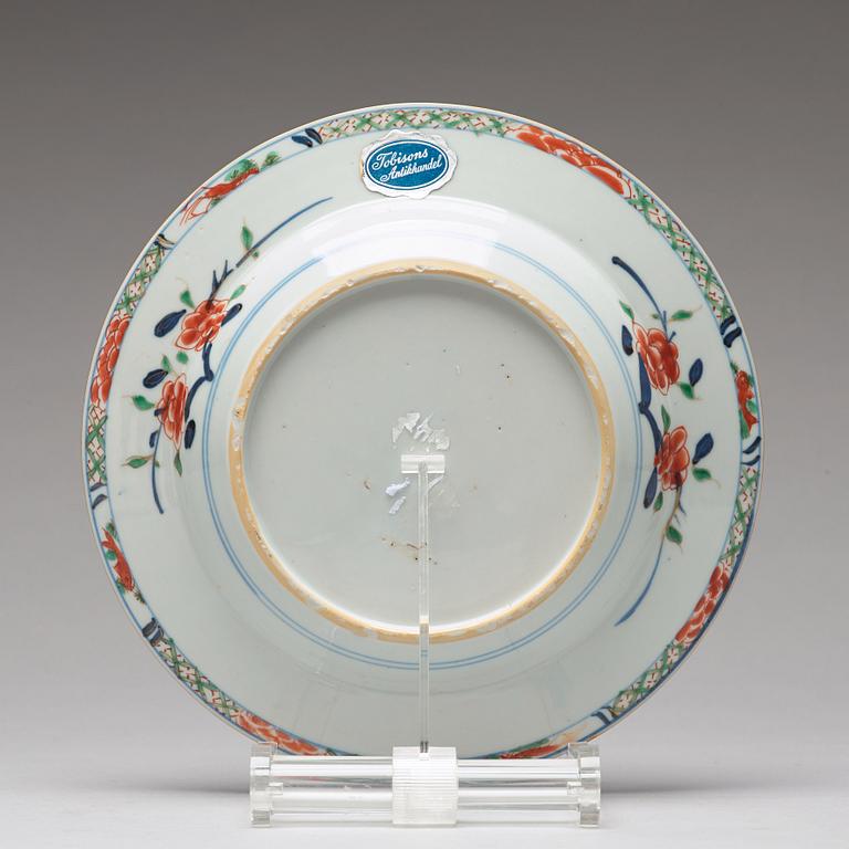 A set of five famille verte dishes, Qing dynasty, Kangxi  (1662-1722).