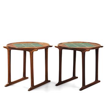 Jens Quistgaard, two rosewood side tables, Denmark 1960's.