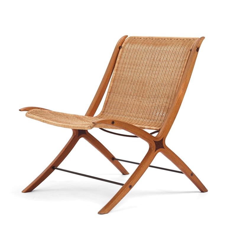 Peter Hvidt & Orla Mølgaard Nielsen, an easy chair,  'model 6103 X-chair', Fritz Hansen, Denmark 1960s.