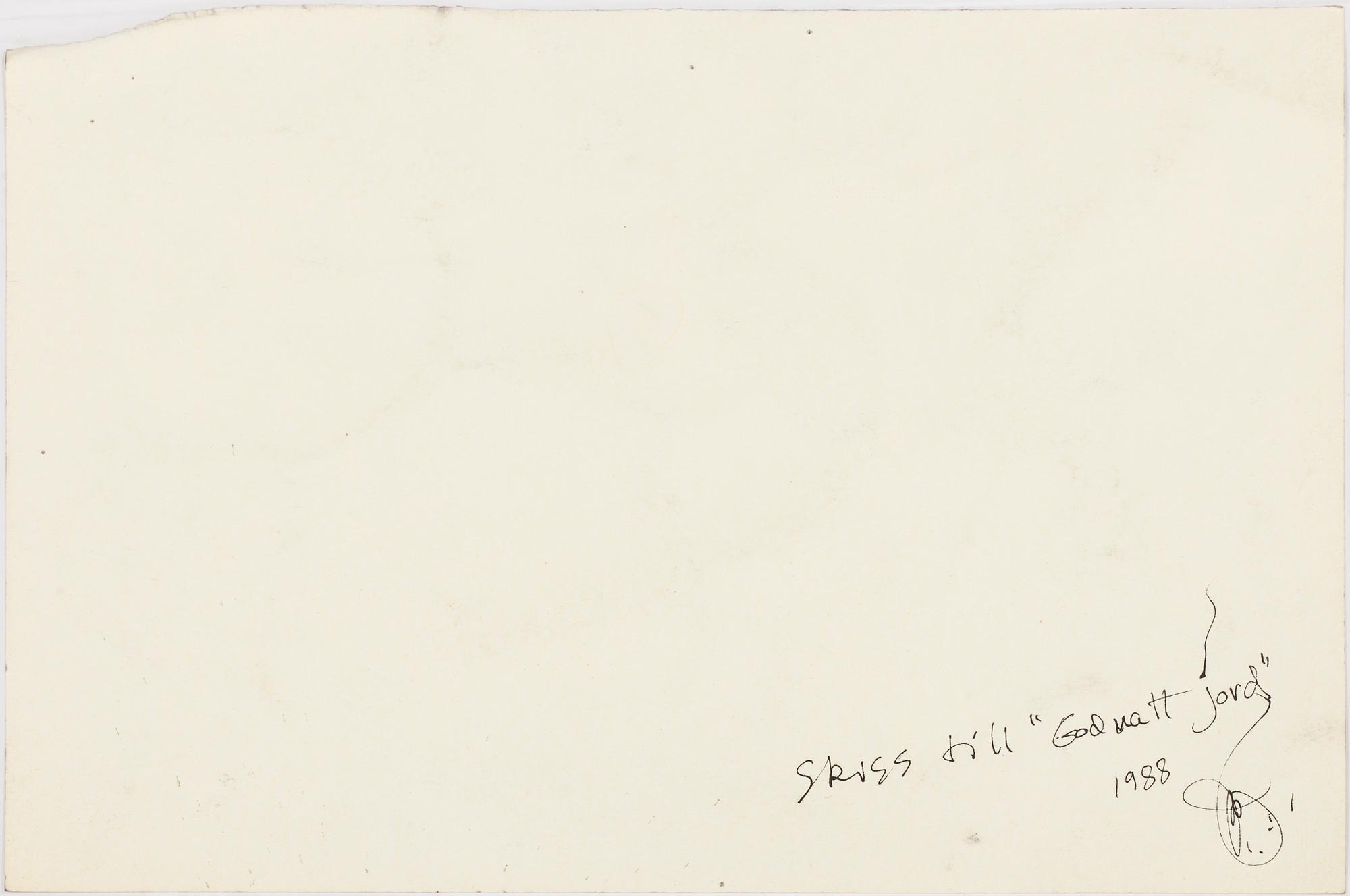 ULF RAHMBERG, Mixed media, signed with monogram and dated 1988 verso.