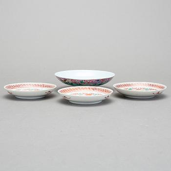 FAT, 3+1 st, porslin, Kina, 1800/1900-tal.