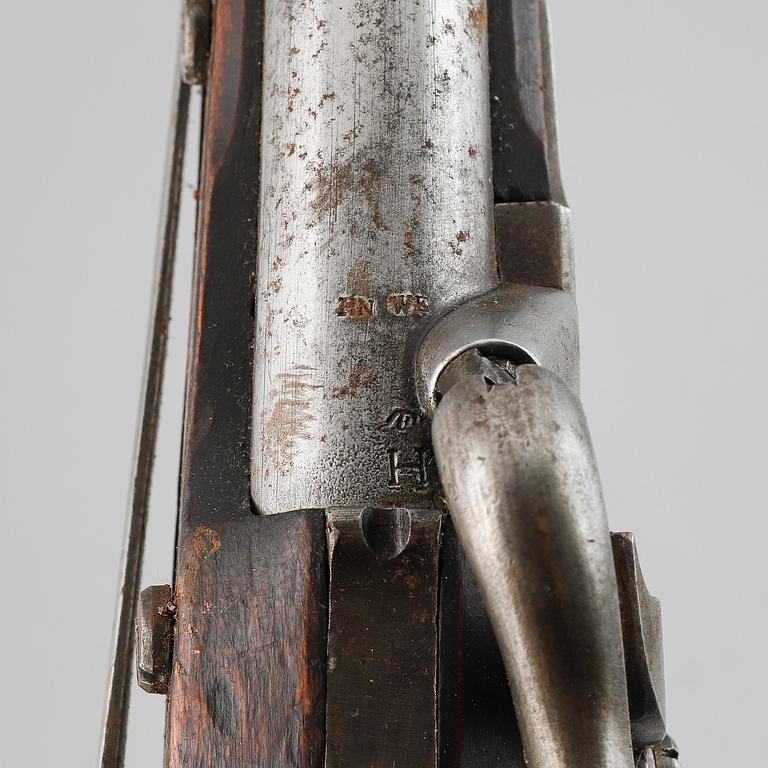 A Swedish Navy percussion pistol 1845 pattern.